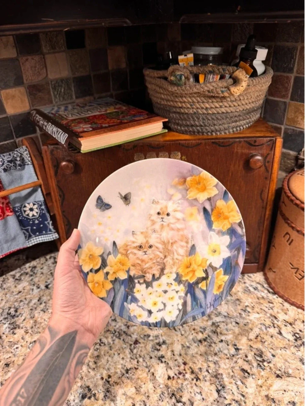 Limited edition collectible kitten plate
